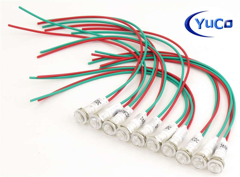 PACK OF 10 YuCo YC-9WRT-23W-120-10 WHITE LED 9MM 120V AC/DC