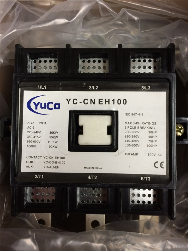 YUCO YC-CN-EH100-1D FITS ABB / ASEA EH100C-YL 24V DC MAGNETIC CONTACTOR