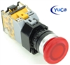 YC-P22PMMA-MIR-3 YuCo 22MM PUSH BUTTON RED MAINTAINED ILLUMINATED 220V AC 35MM MUSHROOM M. INCLUDED 1NO/1NC CONTACT BLOCK