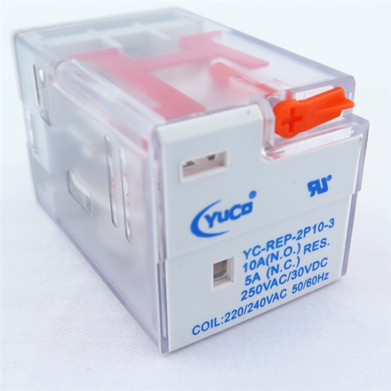 YC-REP-2P10-3 ICE CUBE GENERAL PURPOSE RELAY OCTAL BASE 8PIN 2PDT 10AMP 220/240VAC 50/60HZ  AC-COIL