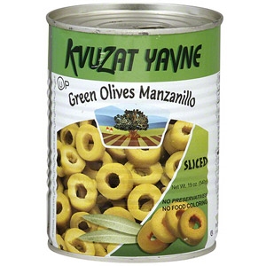 KNUZAT YAVNE GREEN OLIVES MANZANILLO SLICED