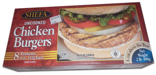 Shefa Uncooked Chicken Burgers