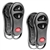 2 New Just the Case Shell Keyless Entry Remote Key Fob for Chrysler Dodge Jeep Plymouth (GQ43VT17T, GQ43VT9T)