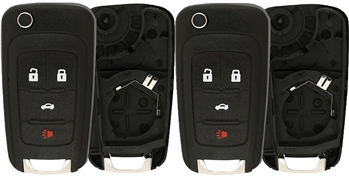 2 New Just the Case Keyless Entry Remote Flip Key Fob Shell for 2010-2016 Buick Chevy GMC (OHT01060512)