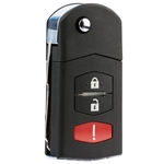 New Keyless Entry Remote Flip Key Fob for Mazda (SKE12501, BGBX1T478)
