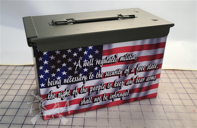 2nd Amendment American Flag Ammo Can Wrap pair