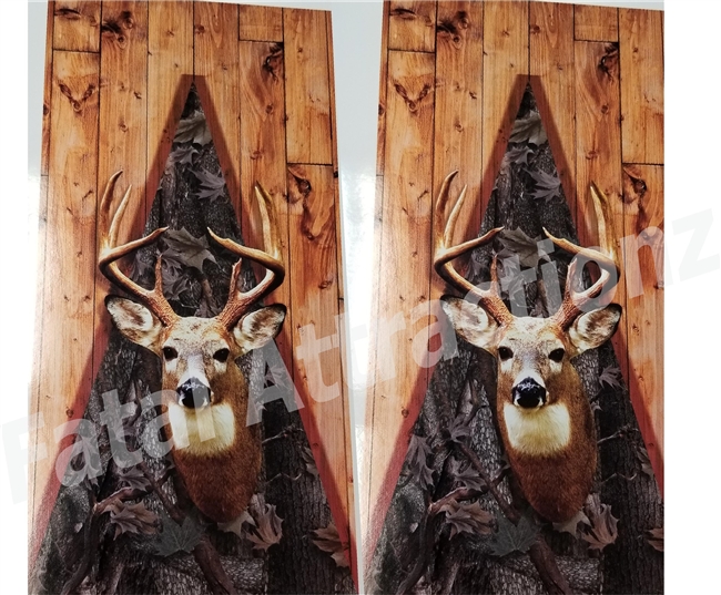 Ambush Camo Boards Deer Head Cornhole Cover Wrap