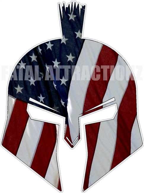 American Flag Spartan Trojan