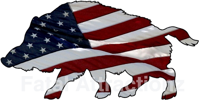 American Flag Wild Hog