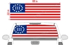Betsy Ross III% Flag See Thru Window Wrap 22"x68"