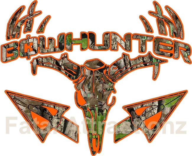 Camo Orange Bowhunter Deer Skull S4 Arrows