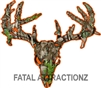 Camo Orange Zombie Deer Skull