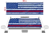 Distressed American Flag Dress Blues See Thru Window Wrap 22"x68"