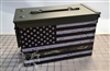 Distressed Camo Line American Flag Ammo Can Box Wrap pair