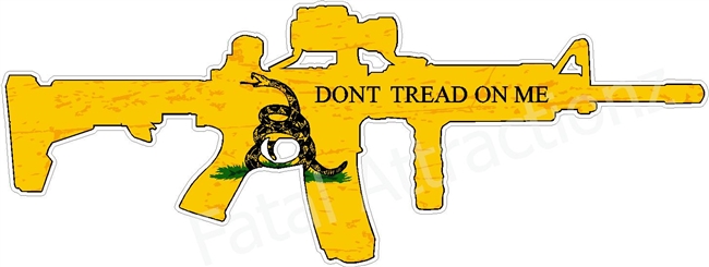 Distressed Gadsden Flag AR-15