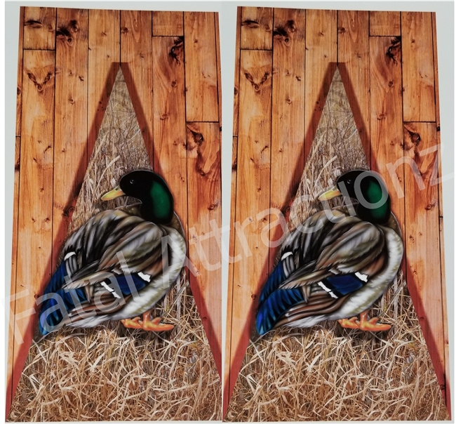 Grass Camo Boards Duck Cornhole Cover Wrap