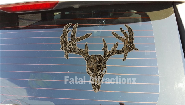 Grassland Camo Zombie Deer Skull