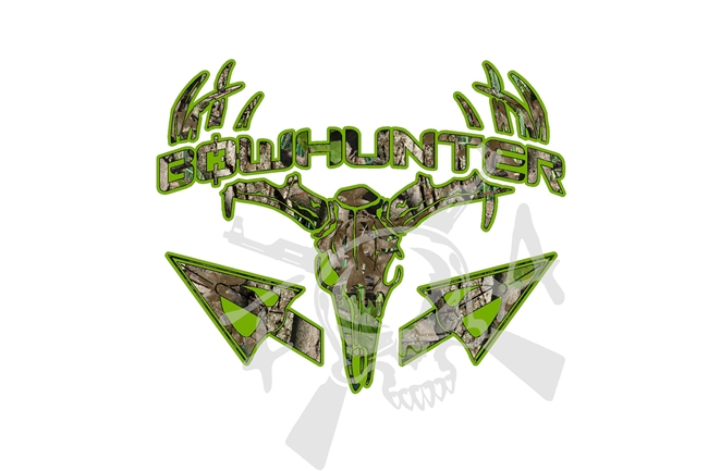 Lime Camo Bowhunter Deer Skull S4 Arrow