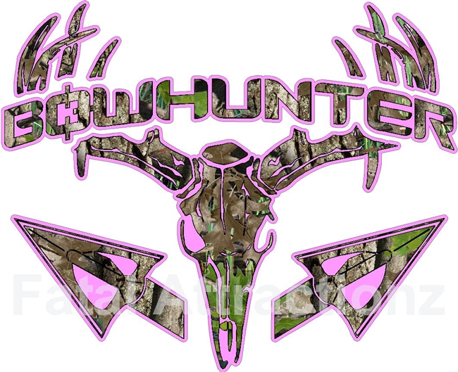 Pink Camo Bowhunter Deer Skull S4 Arrows