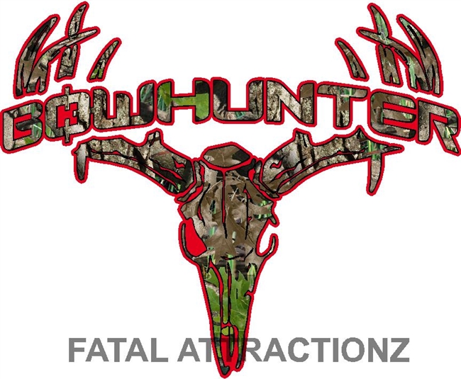 Red Camo Bowhunter Deer Skull S4