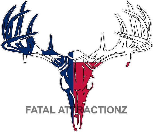 Texas Flag Deer Skull S4