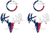 Texas Flag Zombie Deer Skull Cornhole Pack