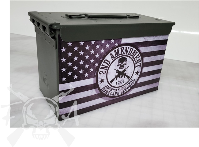 Homeland Security American Flag Ammo Can Box Wrap Set