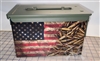 Ripped American Flag Distressed Bullets Ammo Can Box Wrap Set