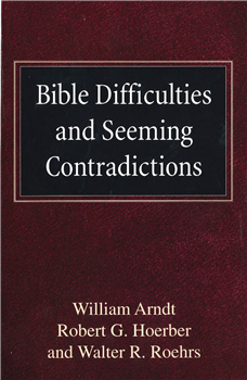 Bible Difficulties and Seeming Contradictions, by William Arndt, Robert G. Hoerber, and Walther R. Roehrs. CPH. 
Bible Difficulties and Seeming Contradictions helps clarify the chief difficulties and apparent contradictions encountered in the Bible.