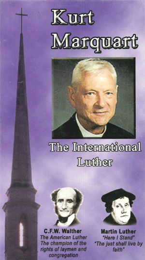 Kurt Marquart The International Luther
VHS
Contributing speakers such as Alvin Schmidt, David Kaufmann, Jack Cascione, and many more speak about how Kurt Marquart is serving the church today as Walther and Luther did many years ago.