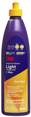 3M, LIGHT CUTTING POLISH & WAX, 1 PINT