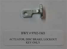 BRAKE, ACTUATOR, LOCK OUT KEY, DISC