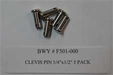 CLEVIS PIN, 1/4" X 1/2", 5 PAK