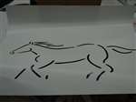 Bp Small Horse Decal-Blac