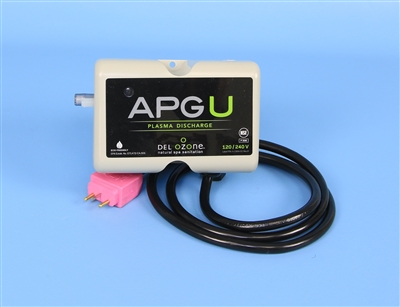 Del Ozone APG Corona Discharge Ozone Generator Dual Voltage 115/230 with cord and J/J Mini plug