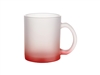 10 oz. Frosted Glass Mug - Gradient Red