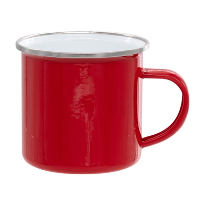 12 oz. Red Camper Mug with Silver Lip