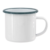 12 oz. White Camper Mug with Sage Green Lip