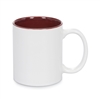 11 oz Two Tone Colored Mug - Maroon