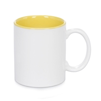 11 oz Two Tone Colored Mug - Yellow