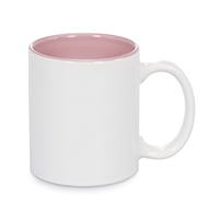 11 oz Two Tone Colored Mug - Pink