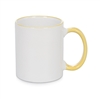 11 oz Rim & Handle Colored Mug - Yellow