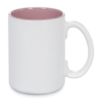 15 oz Two Tone Colored Mug - Pink