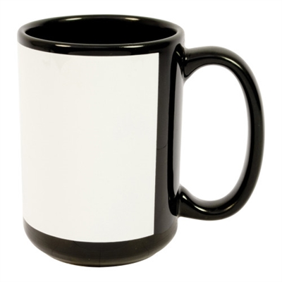 Black Mug 15oz  - White Patch - Orca