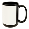 15 oz. Black Orca Mug with White Patch