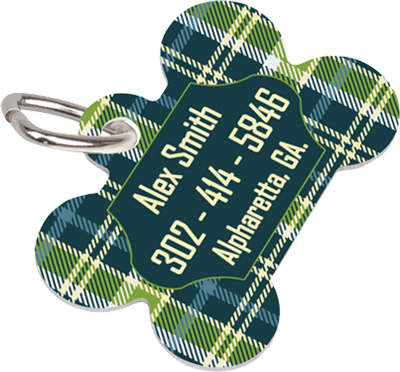 Unisub Pet Tag - Dog Bone 2 Sided