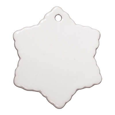 Ceramic Ornament - 3" Snowflake