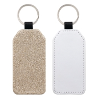 Fashion Sparkle Keychain - Champagne Rectangle (PU)