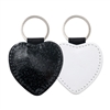 Fashion Sparkle Keychain - Black Heart (PU)