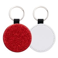 Fashion Sparkle Keychain - Red Circle (PU)
